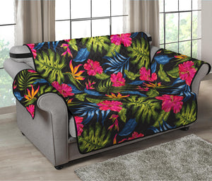 Tropical Bird Of Paradise Pattern Print Loveseat Protector