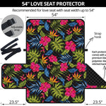 Tropical Bird Of Paradise Pattern Print Loveseat Protector