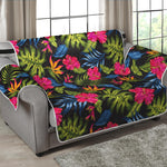 Tropical Bird Of Paradise Pattern Print Loveseat Protector