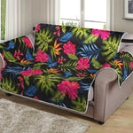 Tropical Bird Of Paradise Pattern Print Loveseat Protector