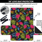 Tropical Bird Of Paradise Pattern Print Loveseat Protector