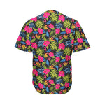 Tropical Bird Of Paradise Pattern Print Men's Baseball Jersey