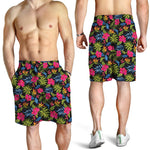 Tropical Bird Of Paradise Pattern Print Men's Shorts