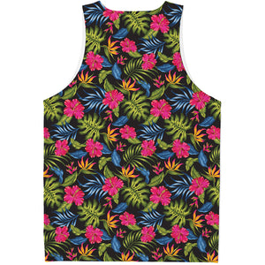 Tropical Bird Of Paradise Pattern Print Men's Tank Top