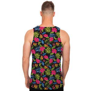 Tropical Bird Of Paradise Pattern Print Men's Tank Top