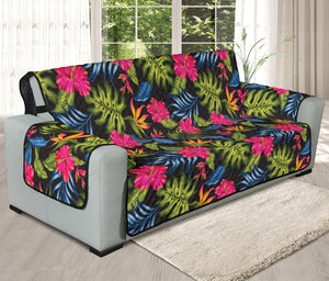 Tropical Bird Of Paradise Pattern Print Oversized Sofa Protector