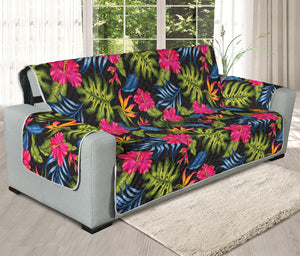 Tropical Bird Of Paradise Pattern Print Oversized Sofa Protector