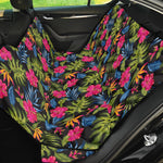 Tropical Bird Of Paradise Pattern Print Pet Car Back Seat Cover