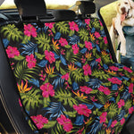 Tropical Bird Of Paradise Pattern Print Pet Car Back Seat Cover