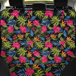 Tropical Bird Of Paradise Pattern Print Pet Car Back Seat Cover