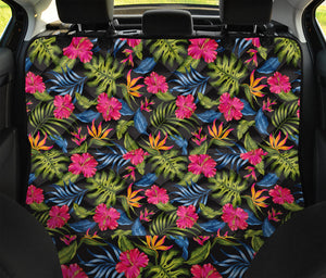 Tropical Bird Of Paradise Pattern Print Pet Car Back Seat Cover