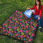 Tropical Bird Of Paradise Pattern Print Quilt