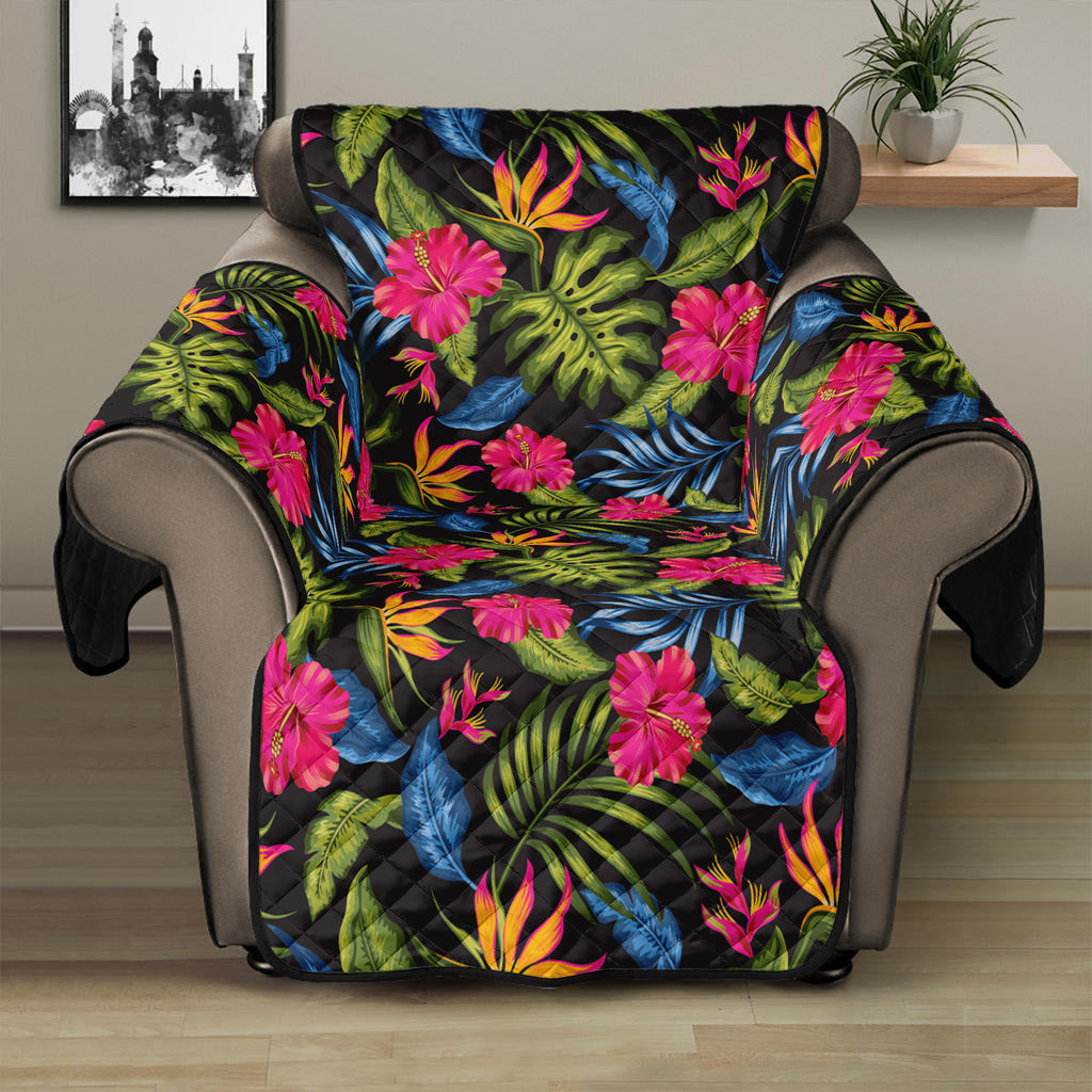 Tropical Bird Of Paradise Pattern Print Recliner Protector