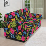 Tropical Bird Of Paradise Pattern Print Sofa Cover