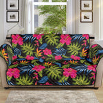 Tropical Bird Of Paradise Pattern Print Sofa Protector