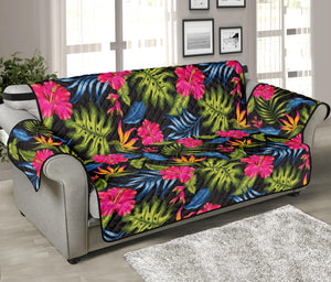 Tropical Bird Of Paradise Pattern Print Sofa Protector