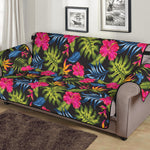 Tropical Bird Of Paradise Pattern Print Sofa Protector