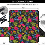 Tropical Bird Of Paradise Pattern Print Sofa Protector