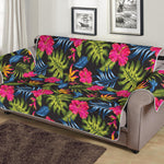 Tropical Bird Of Paradise Pattern Print Sofa Protector