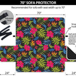 Tropical Bird Of Paradise Pattern Print Sofa Protector