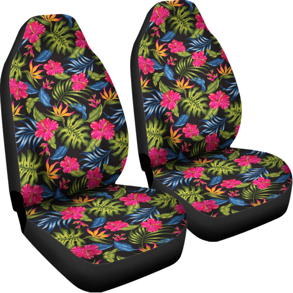 Tropical Bird Of Paradise Pattern Print Universal Fit Car Seat Covers