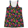 Tropical Bird Of Paradise Pattern Print Women's Racerback Tank Top