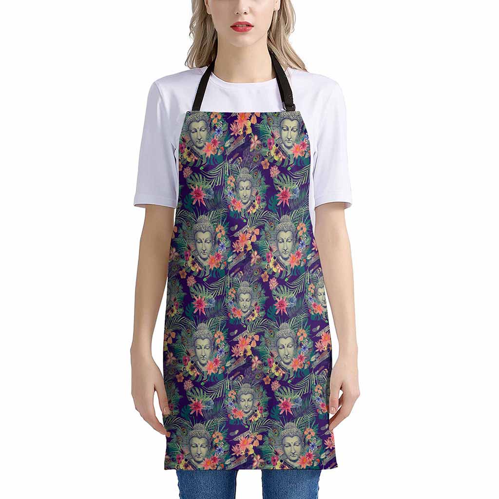 Tropical Buddha Print Apron