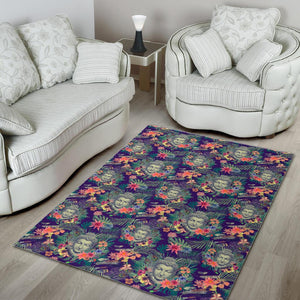 Tropical Buddha Print Area Rug GearFrost