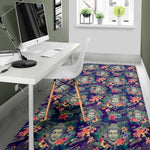 Tropical Buddha Print Area Rug GearFrost