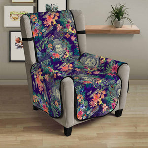 Tropical Buddha Print Armchair Protector