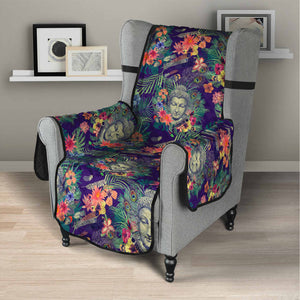 Tropical Buddha Print Armchair Protector