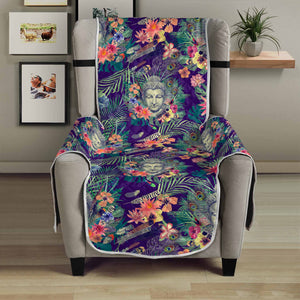 Tropical Buddha Print Armchair Protector