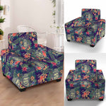 Tropical Buddha Print Armchair Slipcover