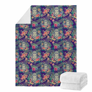 Tropical Buddha Print Blanket
