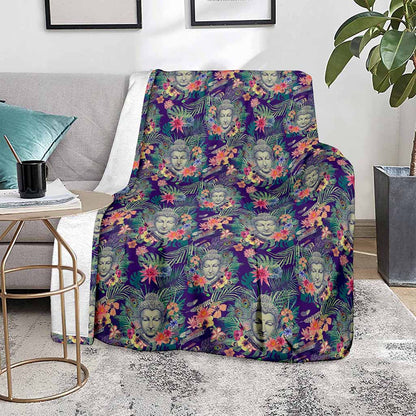Tropical Buddha Print Blanket