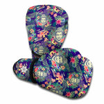 Tropical Buddha Print Boxing Gloves