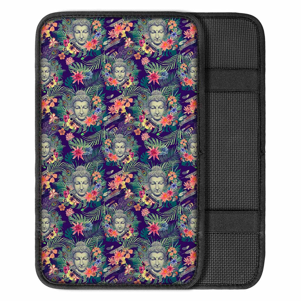 Tropical Buddha Print Car Center Console Cover