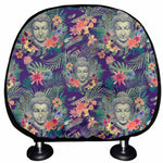 Tropical Buddha Print Car Headrest Covers