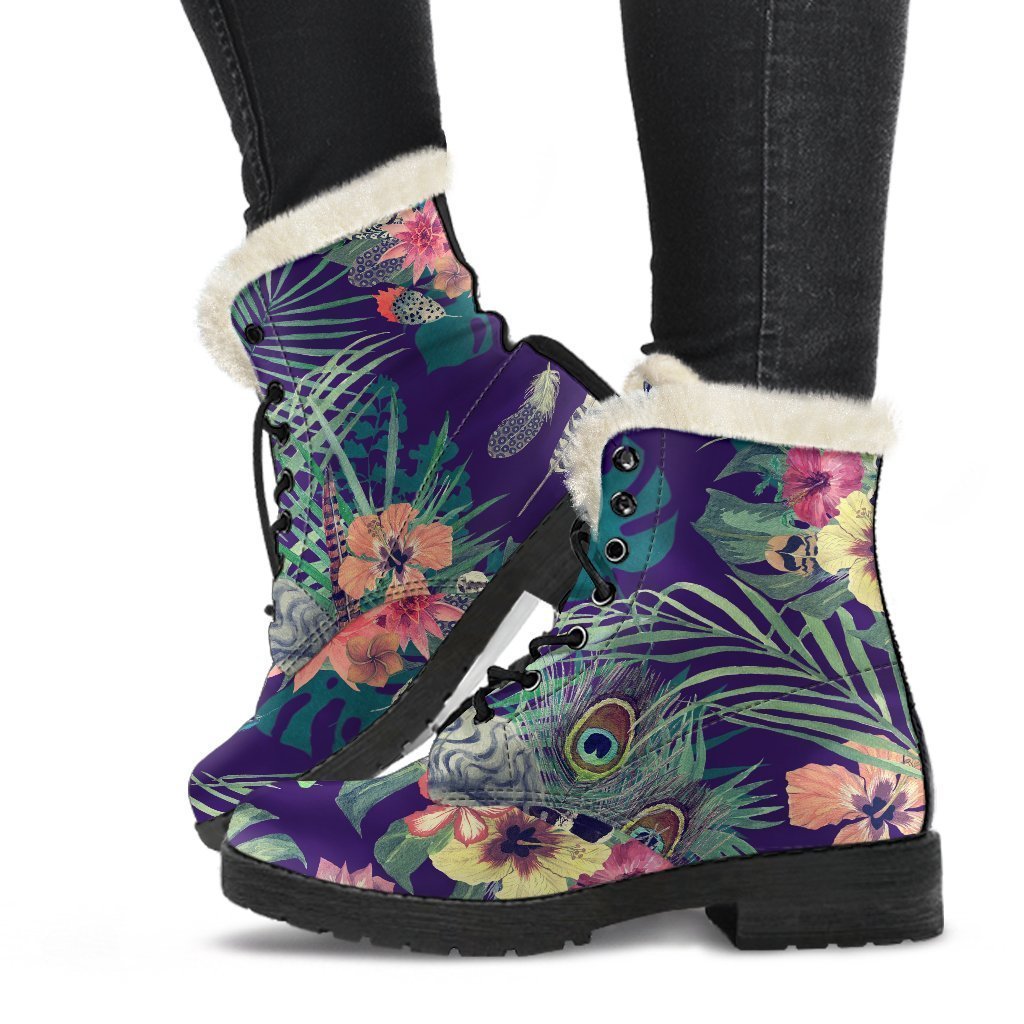 Tropical Buddha Print Comfy Boots GearFrost