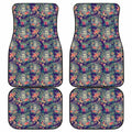 Tropical Buddha Print Front and Back Car Floor Mats