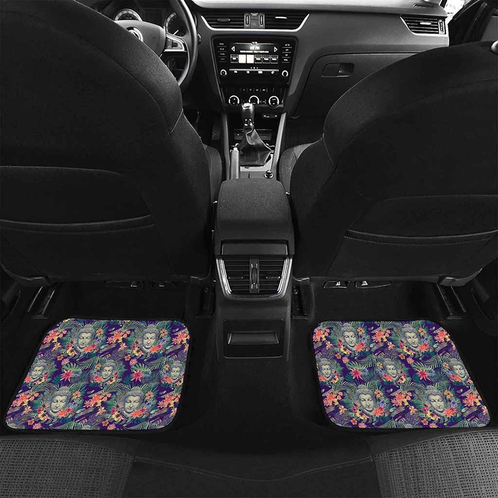 Tropical Buddha Print Front and Back Car Floor Mats