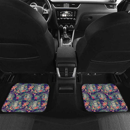 Tropical Buddha Print Front and Back Car Floor Mats