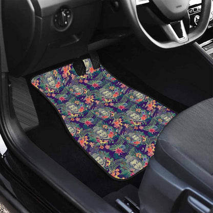 Tropical Buddha Print Front and Back Car Floor Mats