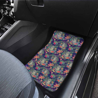 Tropical Buddha Print Front and Back Car Floor Mats