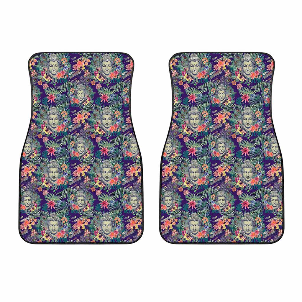 Tropical Buddha Print Front Car Floor Mats