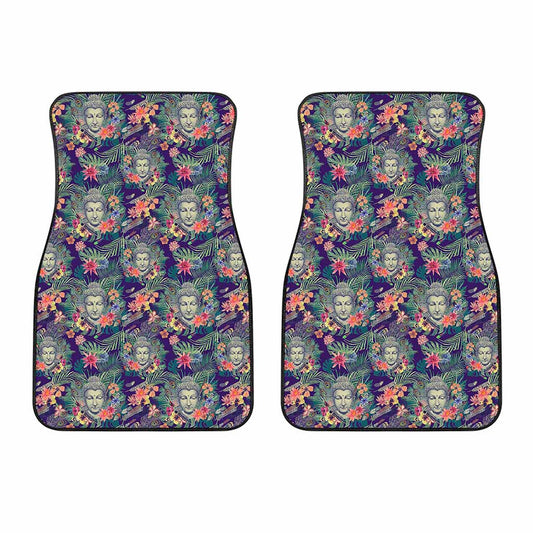 Tropical Buddha Print Front Car Floor Mats