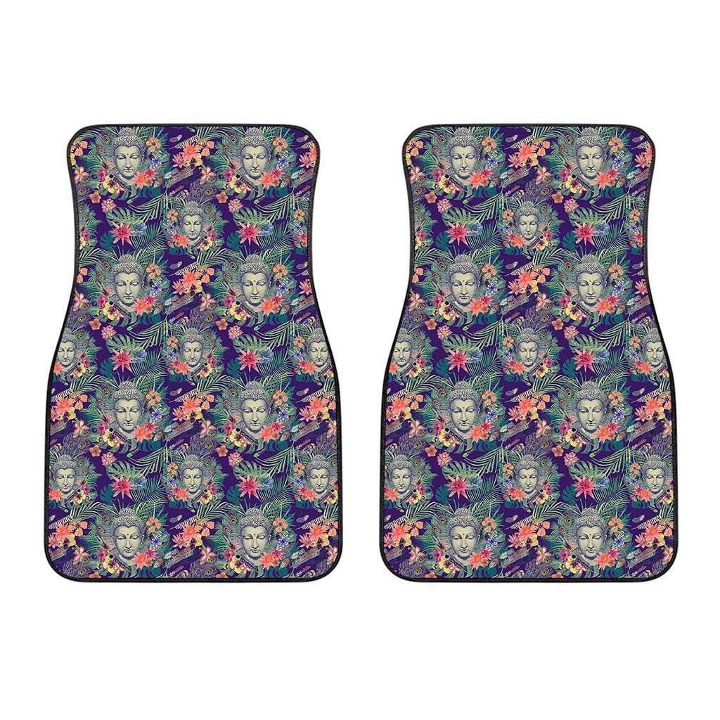 Tropical Buddha Print Front Car Floor Mats