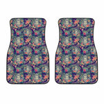 Tropical Buddha Print Front Car Floor Mats