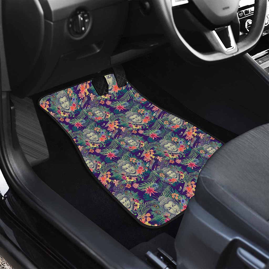 Tropical Buddha Print Front Car Floor Mats