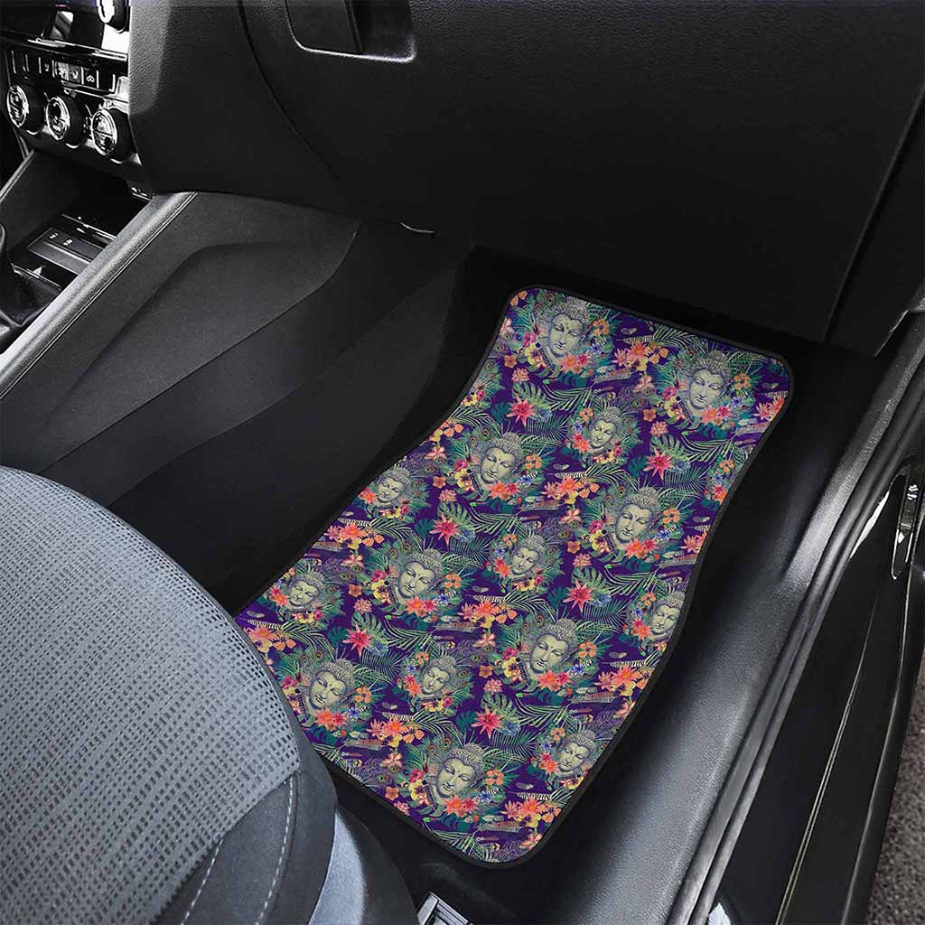 Tropical Buddha Print Front Car Floor Mats